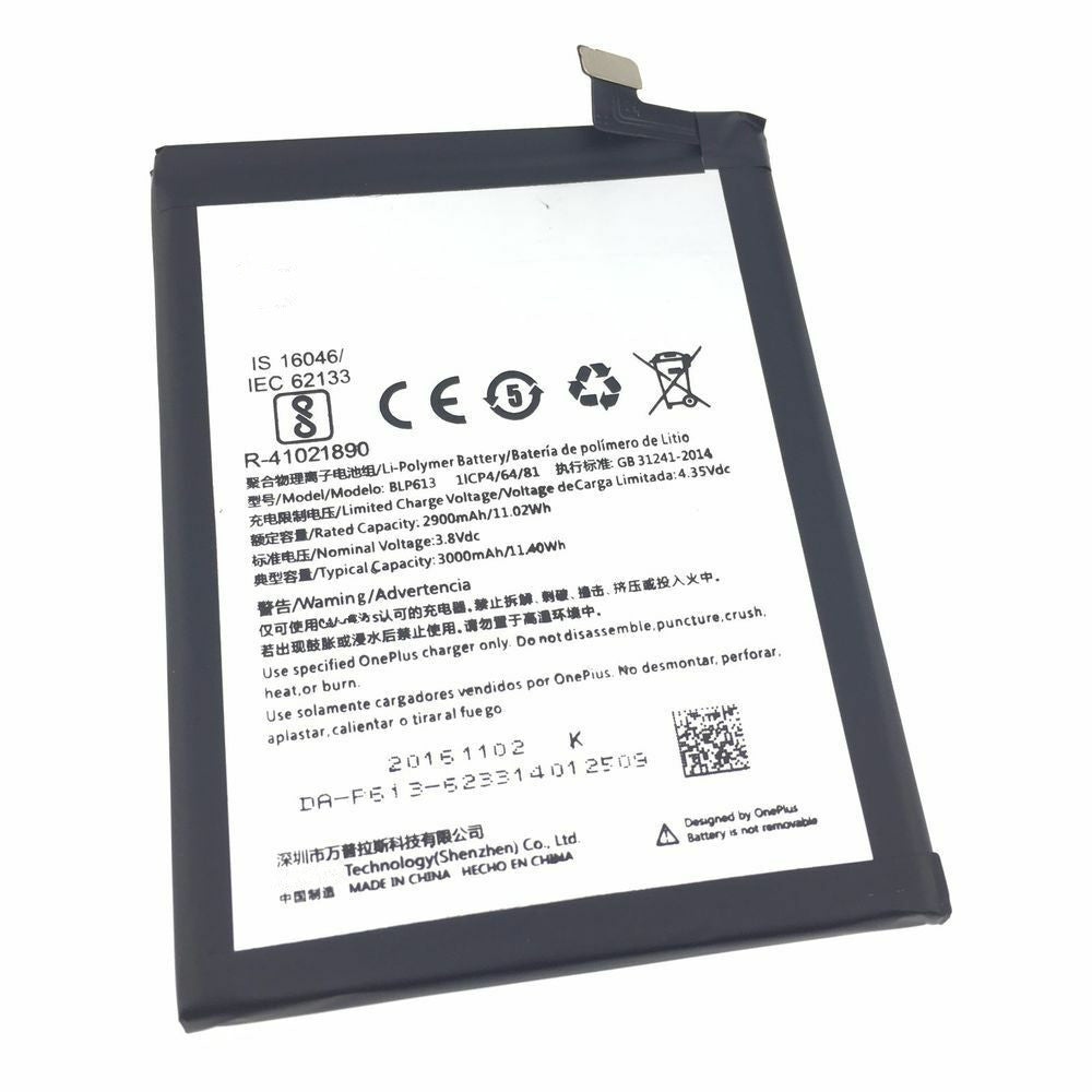 Batterie de remplacement pour OnePlus 3T, BLP633 Batterie de remplacement pour OnePlus 3T, BLP633